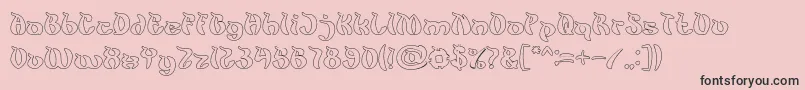 KingCobraHollow Font – Black Fonts on Pink Background