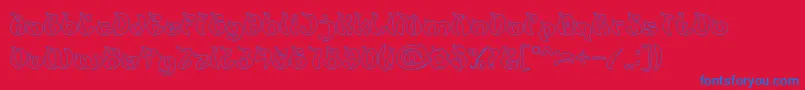 KingCobraHollow Font – Blue Fonts on Red Background