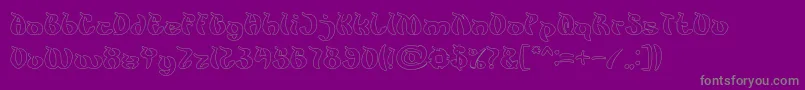 KingCobraHollow-Schriftart – Graue Schriften auf violettem Hintergrund