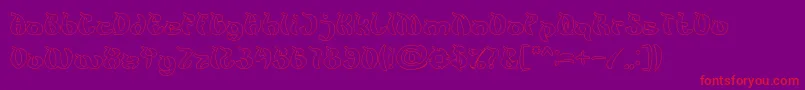 KingCobraHollow Font – Red Fonts on Purple Background