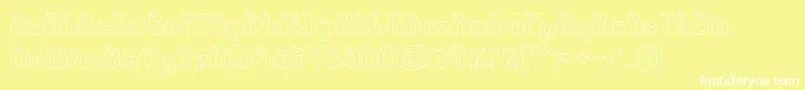 KingCobraHollow Font – White Fonts on Yellow Background