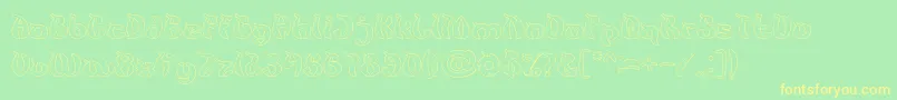 KingCobraHollow Font – Yellow Fonts on Green Background