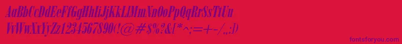 ObeliskItalic Font – Purple Fonts on Red Background