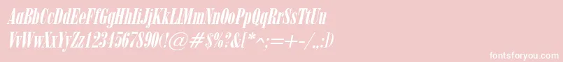 ObeliskItalic Font – White Fonts on Pink Background