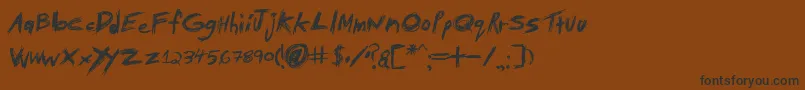 Tibeba ffy Font – Black Fonts on Brown Background