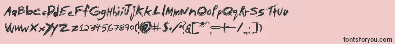 Tibeba ffy Font – Black Fonts on Pink Background