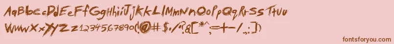 Tibeba ffy Font – Brown Fonts on Pink Background