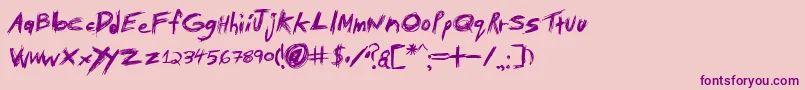 Tibeba ffy Font – Purple Fonts on Pink Background