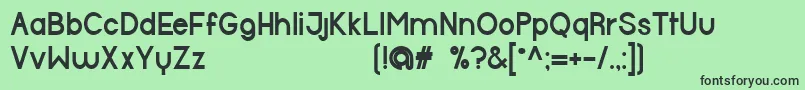 HalfmoonBold-fontti – mustat fontit vihreällä taustalla