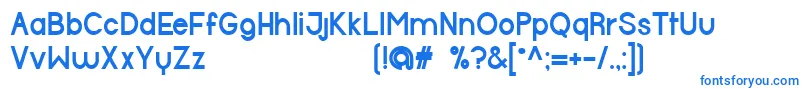 HalfmoonBold-fontti – siniset fontit valkoisella taustalla