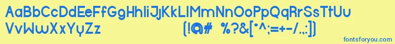 Шрифт HalfmoonBold – синие шрифты на жёлтом фоне