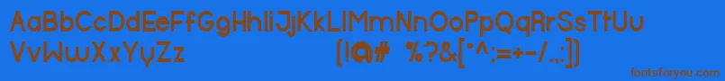 HalfmoonBold Font – Brown Fonts on Blue Background