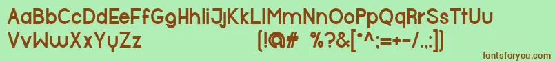 HalfmoonBold Font – Brown Fonts on Green Background