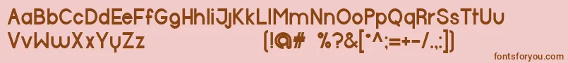 Czcionka HalfmoonBold – brązowe czcionki na różowym tle