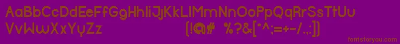 HalfmoonBold Font – Brown Fonts on Purple Background