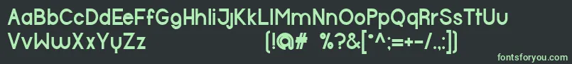 HalfmoonBold Font – Green Fonts on Black Background