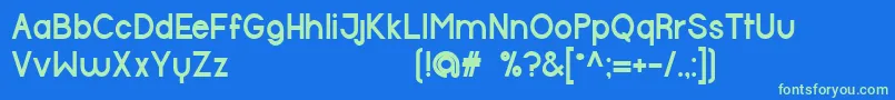 HalfmoonBold Font – Green Fonts on Blue Background