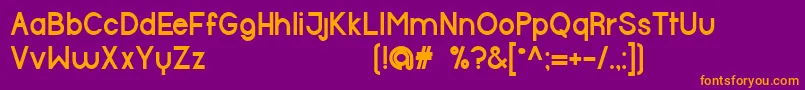 HalfmoonBold Font – Orange Fonts on Purple Background