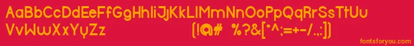 HalfmoonBold Font – Orange Fonts on Red Background