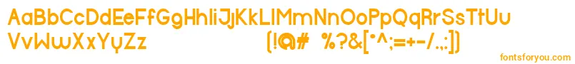 HalfmoonBold-Schriftart – Orangefarbene Schriften auf weißem Hintergrund