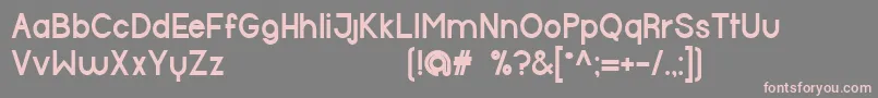 HalfmoonBold-fontti – vaaleanpunaiset fontit harmaalla taustalla