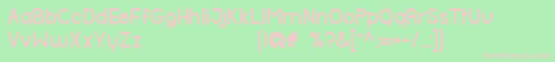 Шрифт HalfmoonBold – розовые шрифты на зелёном фоне