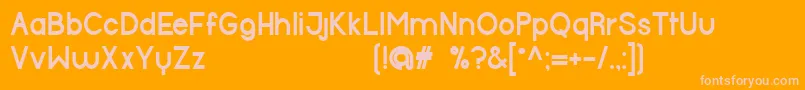 HalfmoonBold Font – Pink Fonts on Orange Background