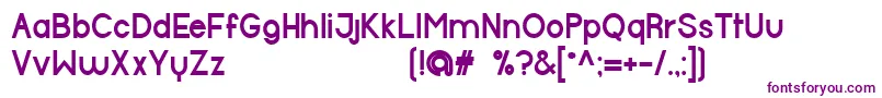 HalfmoonBold-fontti – violetit fontit valkoisella taustalla