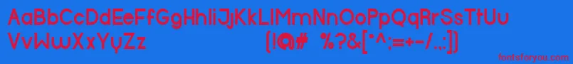 HalfmoonBold Font – Red Fonts on Blue Background