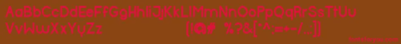 フォントHalfmoonBold – 赤い文字が茶色の背景にあります。