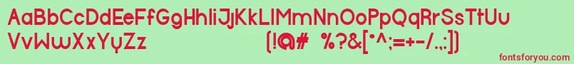 HalfmoonBold Font – Red Fonts on Green Background