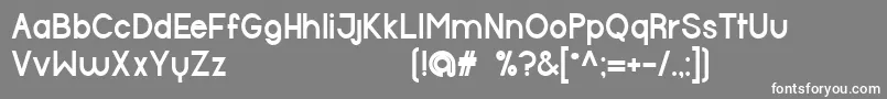 HalfmoonBold-fontti – valkoiset fontit harmaalla taustalla