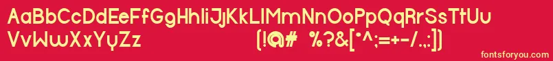 HalfmoonBold Font – Yellow Fonts on Red Background