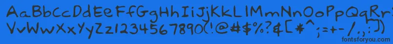 LebanonRegular Font – Black Fonts on Blue Background