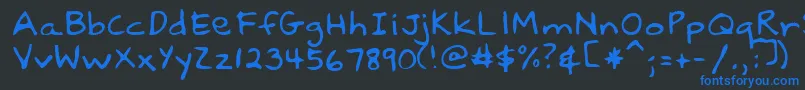 フォントLebanonRegular – 黒い背景に青い文字