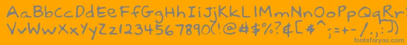 LebanonRegular Font – Gray Fonts on Orange Background