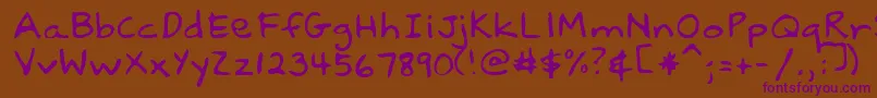 LebanonRegular Font – Purple Fonts on Brown Background