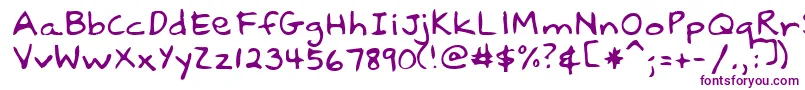 LebanonRegular Font – Purple Fonts on White Background