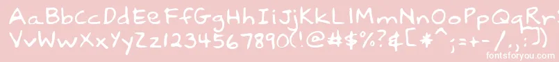 LebanonRegular-fontti – valkoiset fontit vaaleanpunaisella taustalla