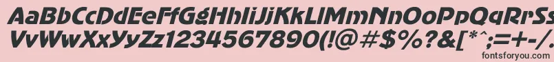 フォントAdvergothicItalic – ピンクの背景に黒い文字