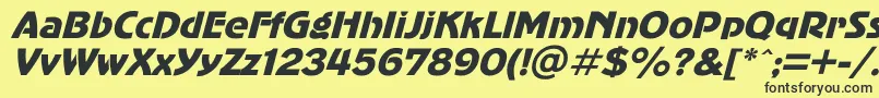 AdvergothicItalic Font – Black Fonts on Yellow Background