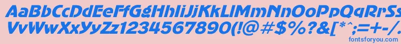 Шрифт AdvergothicItalic – синие шрифты на розовом фоне