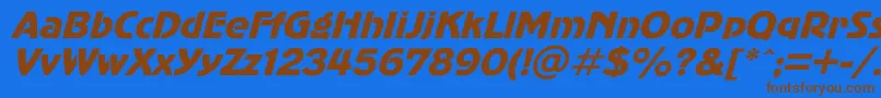 Шрифт AdvergothicItalic – коричневые шрифты на синем фоне