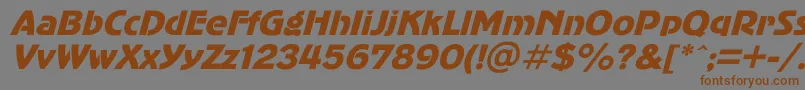 AdvergothicItalic Font – Brown Fonts on Gray Background