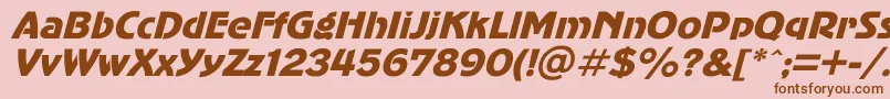 AdvergothicItalic Font – Brown Fonts on Pink Background