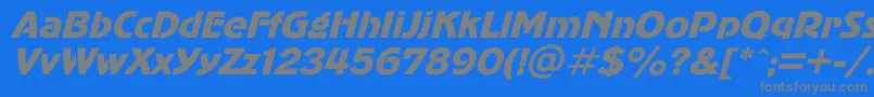 Шрифт AdvergothicItalic – серые шрифты на синем фоне