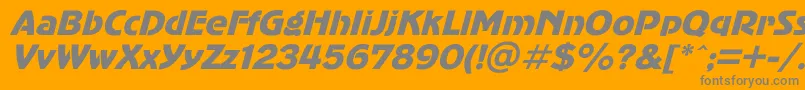 AdvergothicItalic Font – Gray Fonts on Orange Background