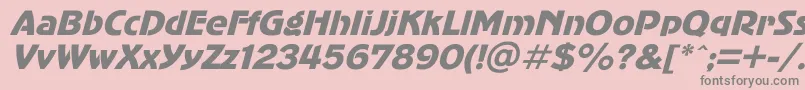 AdvergothicItalic Font – Gray Fonts on Pink Background