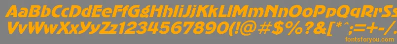 AdvergothicItalic Font – Orange Fonts on Gray Background