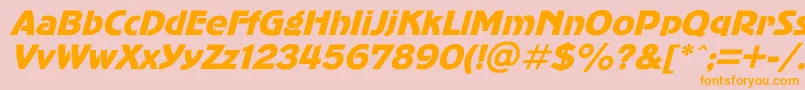 AdvergothicItalic Font – Orange Fonts on Pink Background